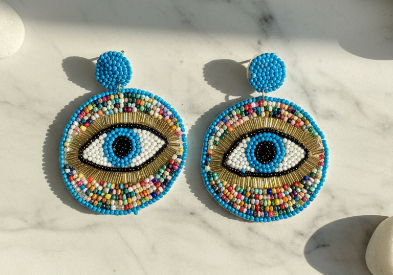 Indiriva Boho Evil Eye Earrings