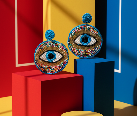 Indiriva Boho Evil Eye Earrings