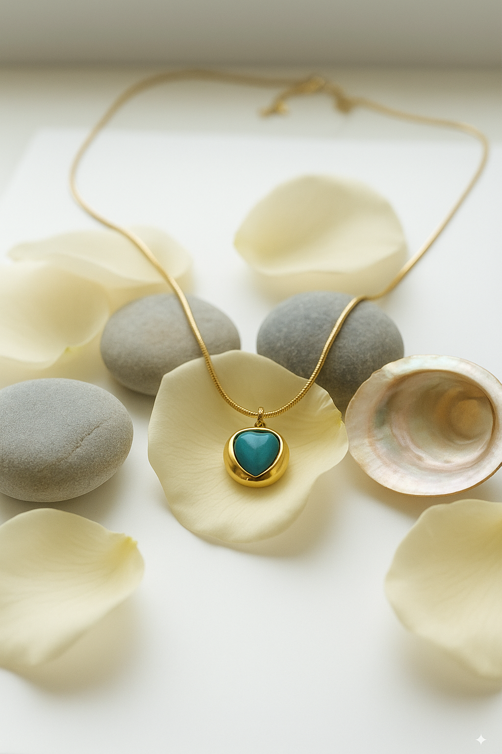 Indiriva Lumine Heart| Aquamarine blue
