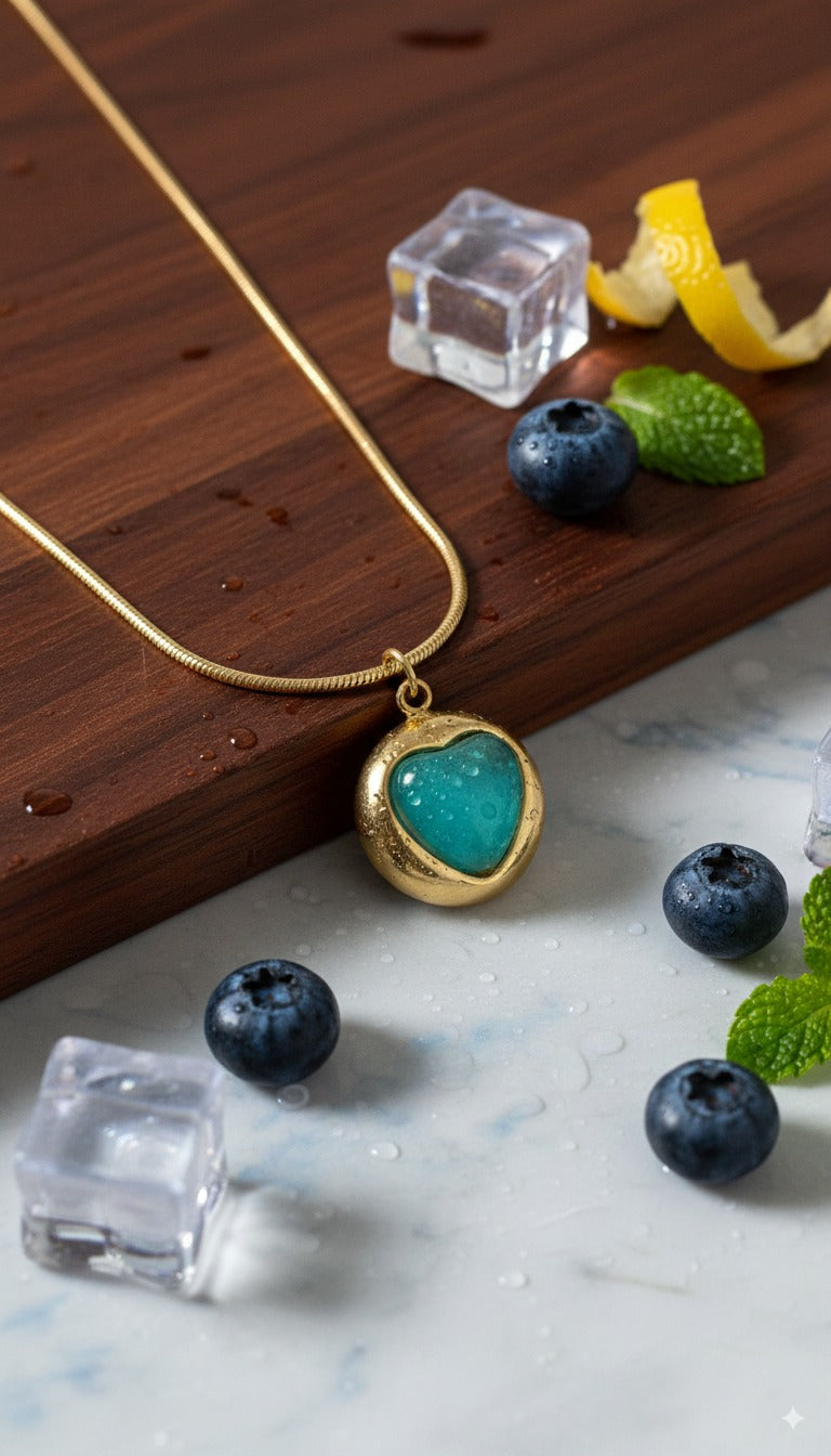Indiriva Lumine Heart| Aquamarine blue