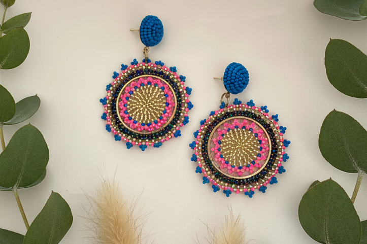 Indiriva Mandala Beaded Earrings