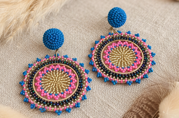 Indiriva Mandala Beaded Earrings