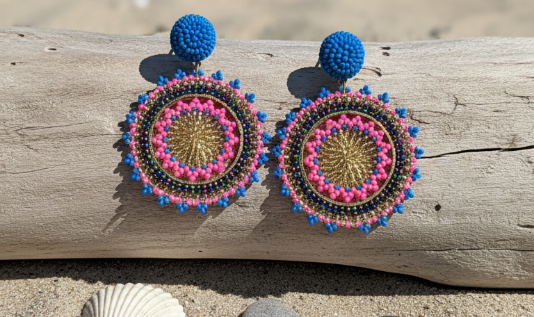 Indiriva Mandala Beaded Earrings