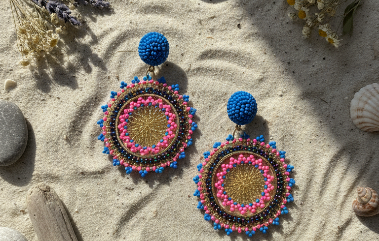 Indiriva Mandala Beaded Earrings