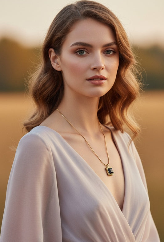 Indiriva Noir Charm Necklace| Black