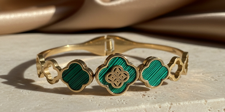 Indiriva Opulent Clover Charm Bracelet