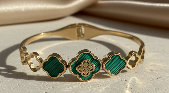 Indiriva Opulent Clover Charm Bracelet