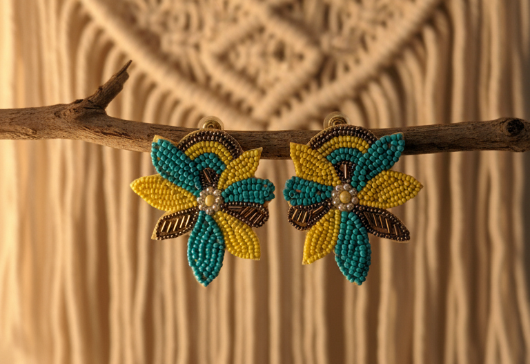 Indiriva Sunny Bloom Beaded Earrings