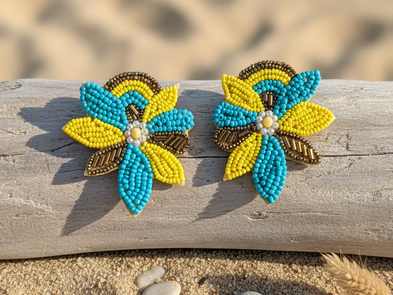 Indiriva Sunny Bloom Beaded Earrings