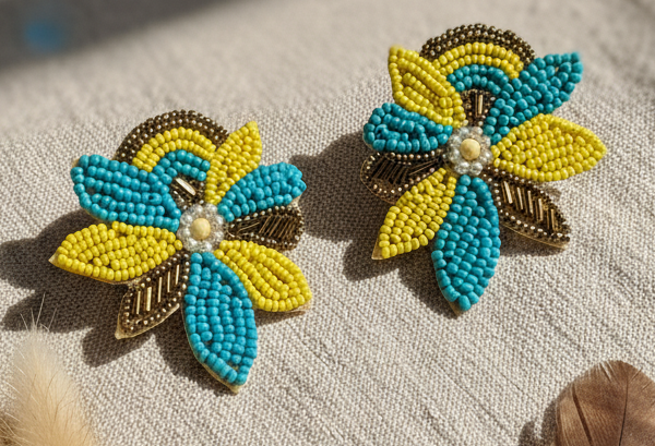 Indiriva Sunny Bloom Beaded Earrings