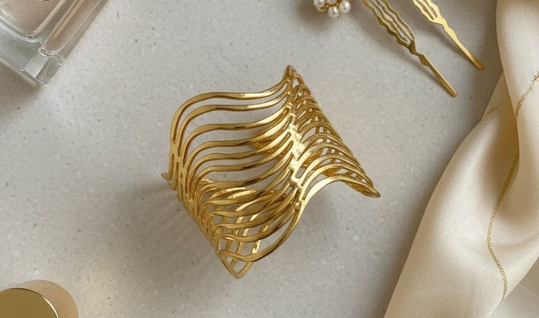 Indiriva Wavegold Cuff