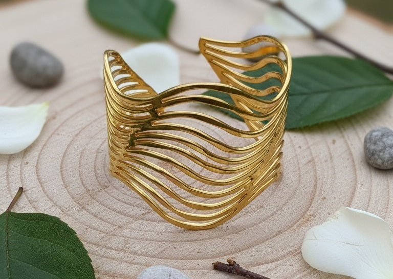 Indiriva Wavegold Cuff