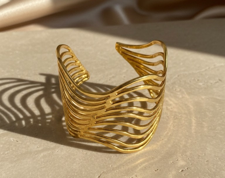 Indiriva Wavegold Cuff
