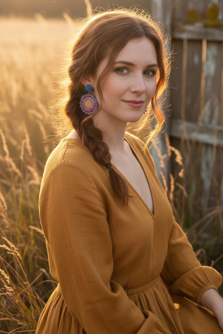 Indiriva Mandala Beaded Earrings