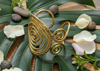 Indiriva Golden Spiral Cuff