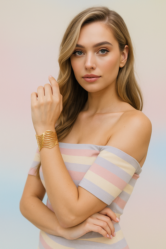 Indiriva Wavegold Cuff