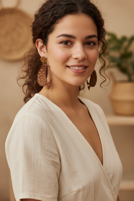 Indiriva Kiwi Charm Earrings