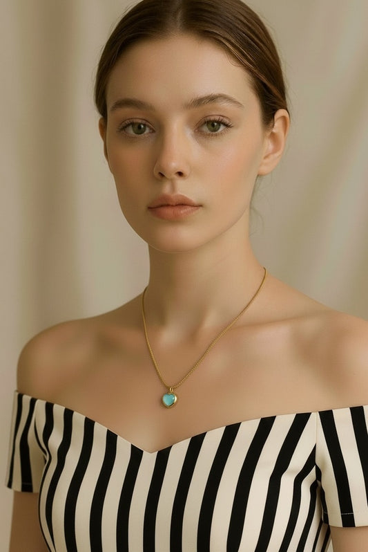 Indiriva Lumine Heart| Aquamarine blue